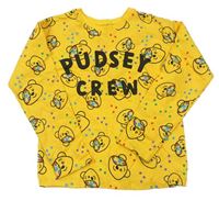 Žluté pyžamové puntíkaté triko s Pudsey a nápisem zn. George