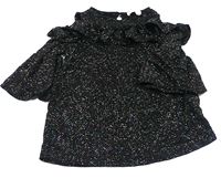 Černé barevně třpytivé triko zn. Zara