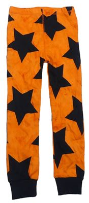 Oranžovo-černé batikované spodní kalhoty s hvězdičkami zn. Next