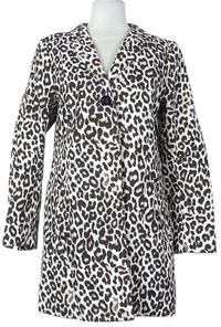 Dámský hnědo-bílý leopardí blejzový kabát zn. H&M
