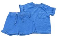 Modré froté pyžamo s kapsičkou zn. Matalan