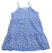 Modré květinové šaty zn. M&Co.