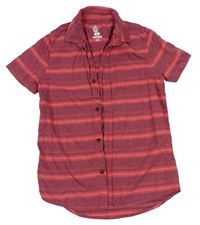 Vínovo-červená pruhovaná košile zn. F&F