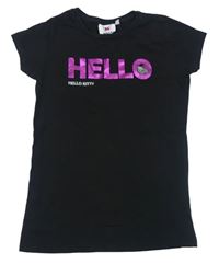 Černé tričko s Hello Kitty zn. Sanrio