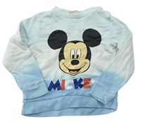 Světlemodro-bílo-modrá mikina s Mickey zn. Disney