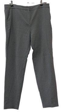 Dámské šedé vzorované kalhoty zn. M&S