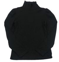 Černé žebrované triko s rolákem zn. F&F