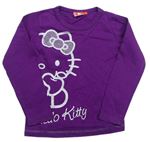 Fialové tričko s Hello Kitty