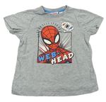 Sivé pyžamové tričko so Spidermanem Marvel