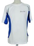 Pánske bielo-modré športové tričko s nápisom James Nicholson