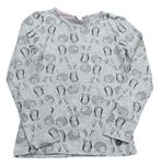 Luxusné dievčenské tričká s dlhým rukávom veľkosť 122