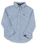 Modro-biela pruhovaná krepová košeľa H&M