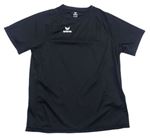 Čierne funkčné športové tričko s logom erima