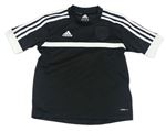 Černo-bílý funkční fotbalový dres so znakom Adidas