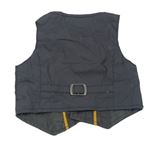 Antracitová pruhovaná plátěná vesta zn. H&M