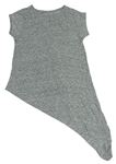 Sivé melírované asymetrické tričko E-Vie