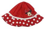 Červený klobúk s Minnie a bodkami Disney vel.92-116