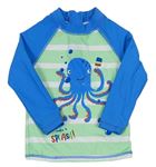 Pruhovano-modré UV tričko s chobotnicí Matalan