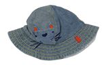 Modrý rifľový klobúk s mačičkou Next