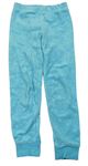 Tyrkysové zamatové pyžamové nohavice s hviezdami Pocopiano