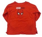 Červené triko s překlápěcími flitry s pavoukem - Spider-man zn. MARVEL