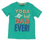 Zelené tričko s nápisy Mr. Yoda - Star Wars Tu