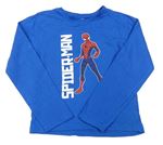 Modré tričko so Spidermanem Marvel