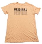 Oranžové tričko s nápismi Primark