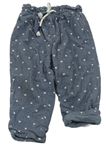 Modrošedé menšestrové podšité nohavice so srdiečkami H&M