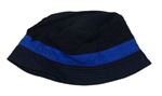 Tmavomodro-cobaltovoě modrý plátenný klobúk