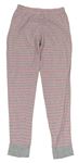 Sivo-ružové pruhované pyžamové nohavice Alive