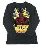 Čierne melríované tričko s potiskem - Star wars