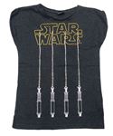 Antracitové melírované tričko so světelnými meči - Star Wars