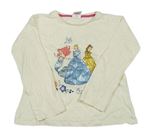 Dievčenské tričká s dlhým rukávom veľkosť 128 Disney