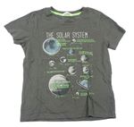 Tmavosivé tričko s planetami M&S