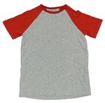 Sivo-červené tričko Next