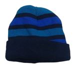 Tmavomodro-modrozeleno-zafírová pruhovaná čapica Pep&Co
