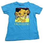 Azurové tričko so Simbou a překlápěcími flitre Disney