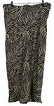 Dámska čierno-béžová vzorovaná midi sukňa F&F