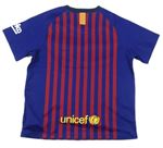 Tmavomodro-červený pruhovaný fotbalový funkční dres - FC Barcelona zn. Nike