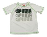 Biele športové tričko s nápismi Puma