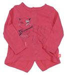 Ružové tričko s mačičkou a nápismi Billieblush