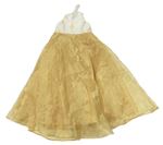 Smetanovo-zlaté slávnostné šaty