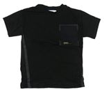Čierne tričko s vreckom Zara