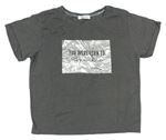 Sivo-strieborné crop tričko s nápisom New Look