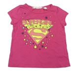 Ružové tričko s potiskem - Supergirl H&M