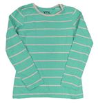 Zeleno-svetloružové pruhované tričko Y.F.K.