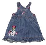 Tmavomodré rifľové šaty s Minnie Disney