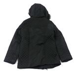 Černá prošívaná šusťáková zimní bunda s kapucí zn. F&F