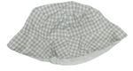 Sivo-biely kockovaný klobúk Tu